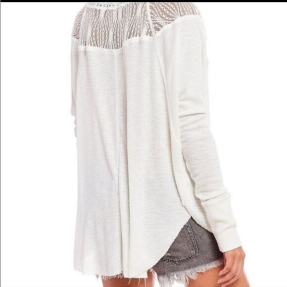 NWOT Free People Spring Valley Top in Ivory - Picture 3 of 7